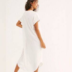 NWT Free People Beach Large Lotus Midi Dress in White